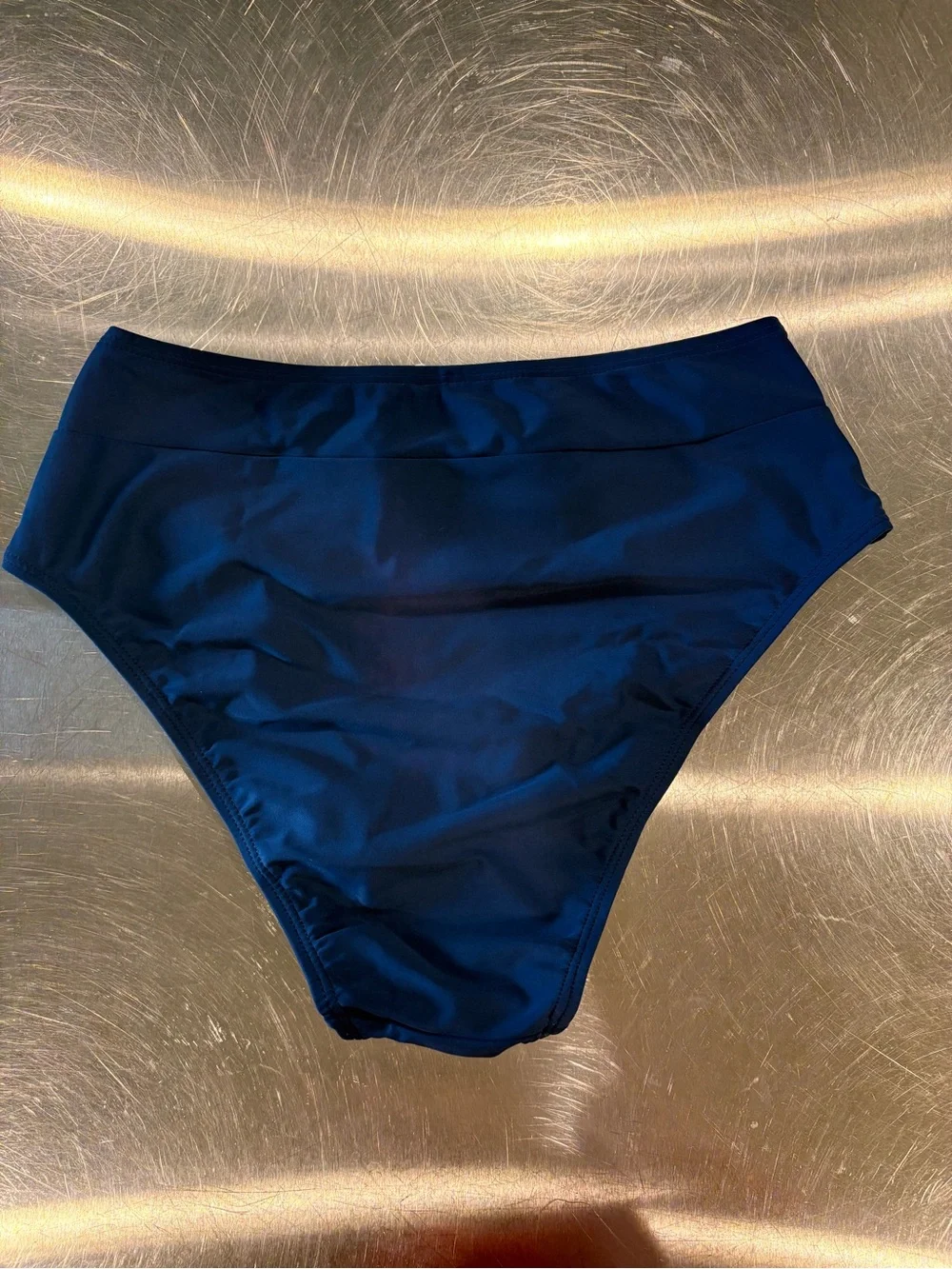 CUPSHE Navy Blue High-Waisted Bikini Bottom XS NWT